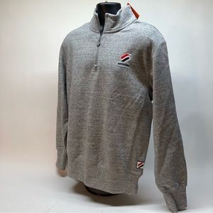 Superdry Mens Grey 1/2 Zip Sweatshirt Large New NWT